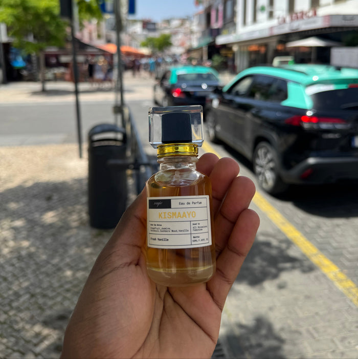 A customer photograph of a Rayie Musk fragrance